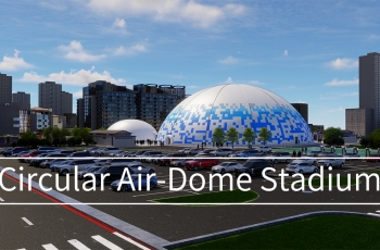 Circular Air Dome Stadiums Video