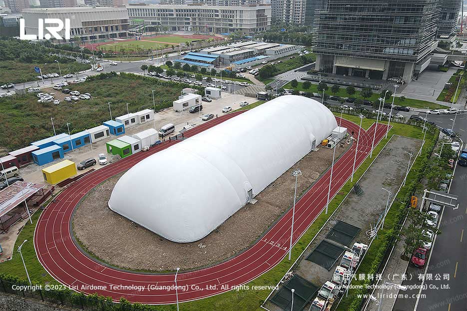 Anchoring an air dome to the ground 6
