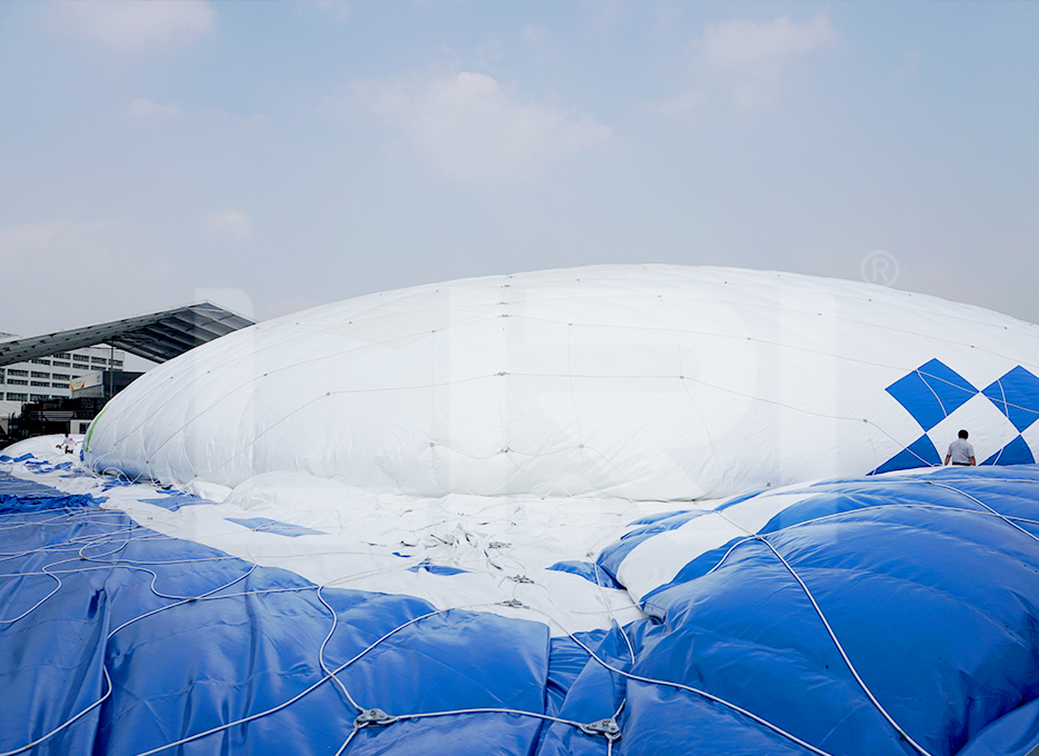 How is a air dome structure constructed (9)