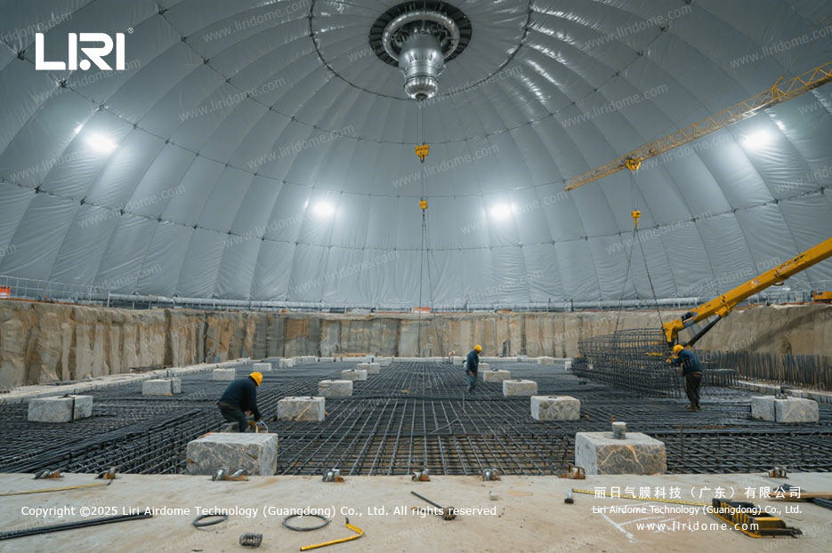 What problems can a foundation pit air dome solve on construction sites (8)