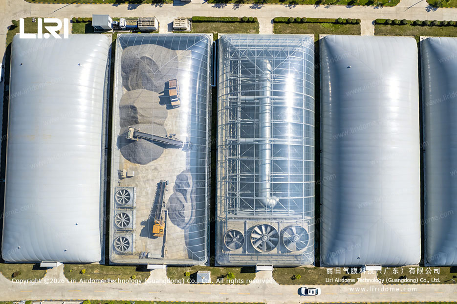 Air Supported Dome for Aggregate Storage Key Advantages of Air-Supported Dome Structures